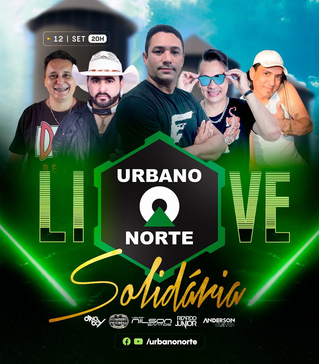 Urbano Norte realiza dia 12 de setembro “Live Solidária”