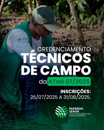 SENAR-RO lança edital de credenciamento para serviços de Assistência Técnica e Gerencial